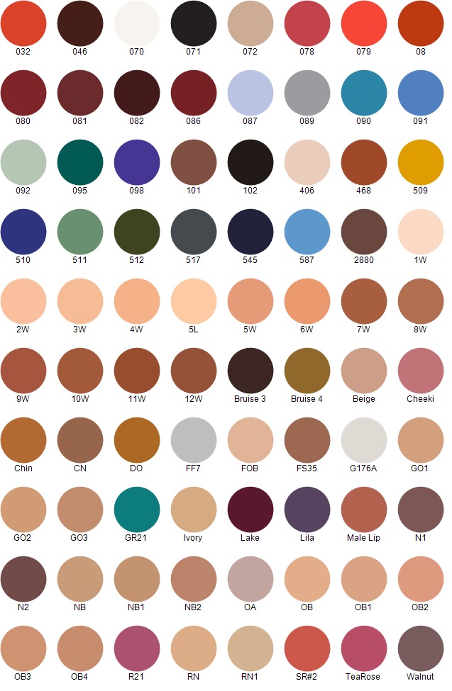 Supracolor Colour Chart