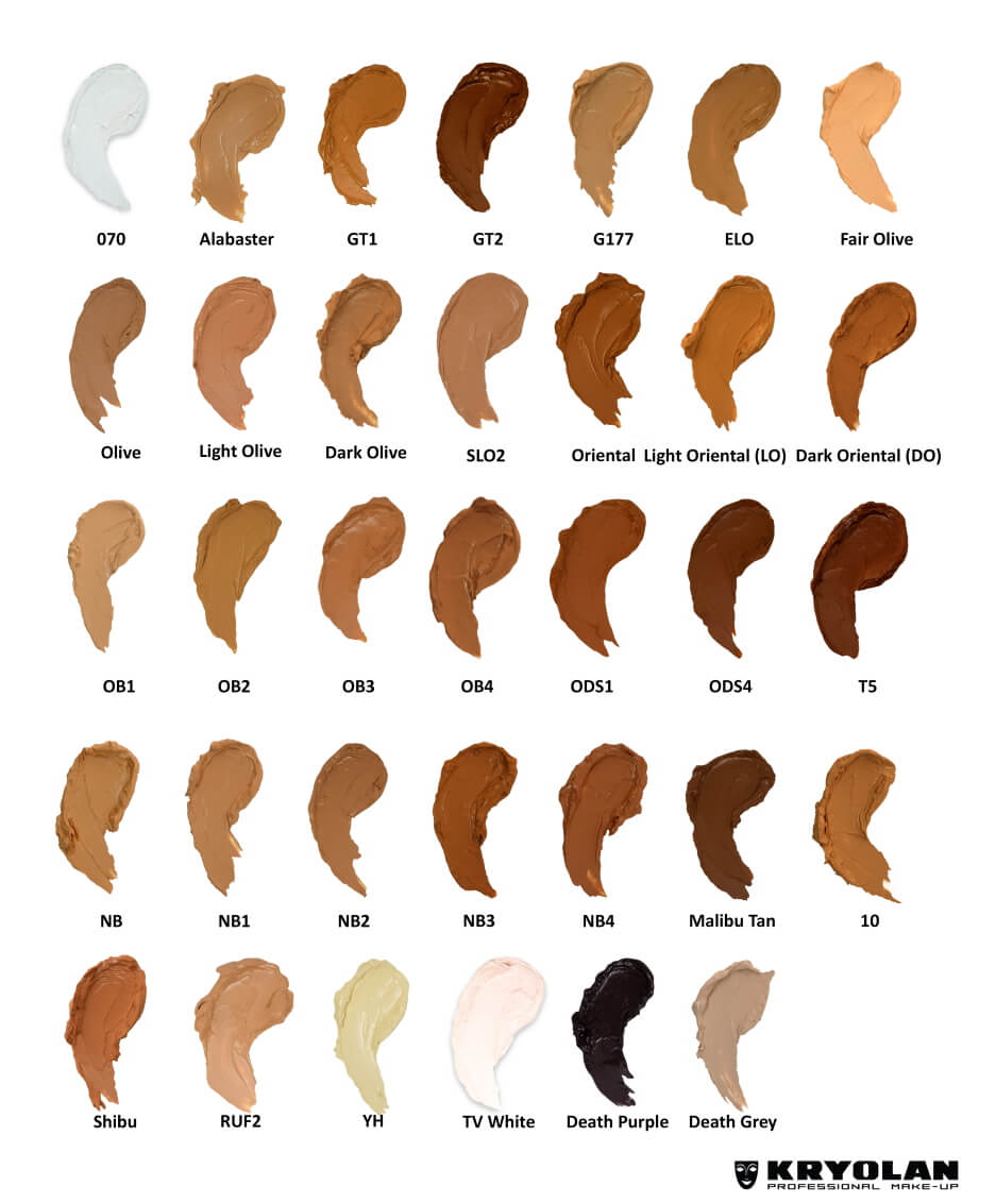 Ultra Foundation Colour Chart