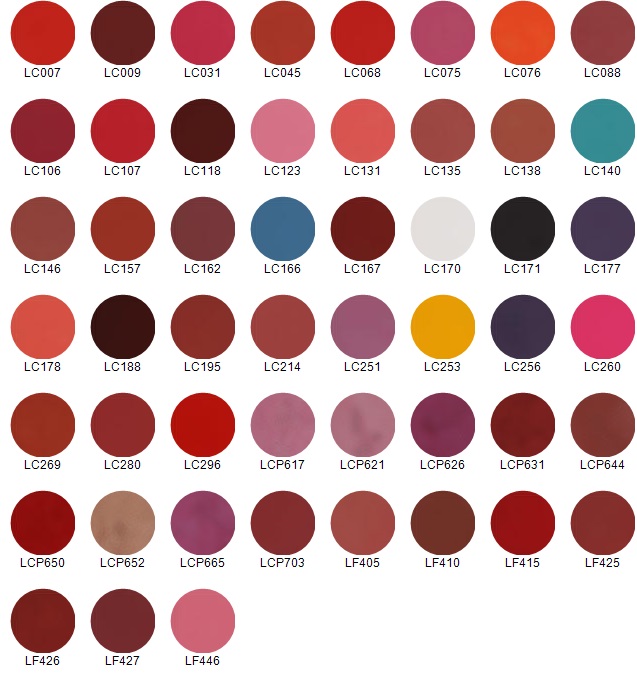 Kryolan Colour Chart