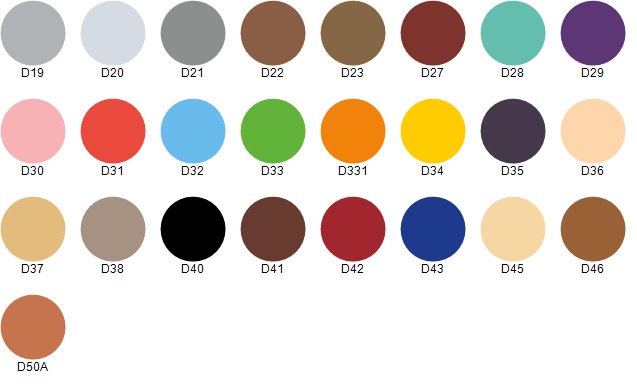 Kryolan Colour Chart